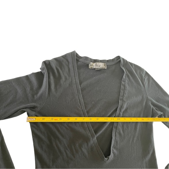 The Furies by Rilke Korff Black Maxi Dress Deep V-Neck Medium - Picture 7 of 10